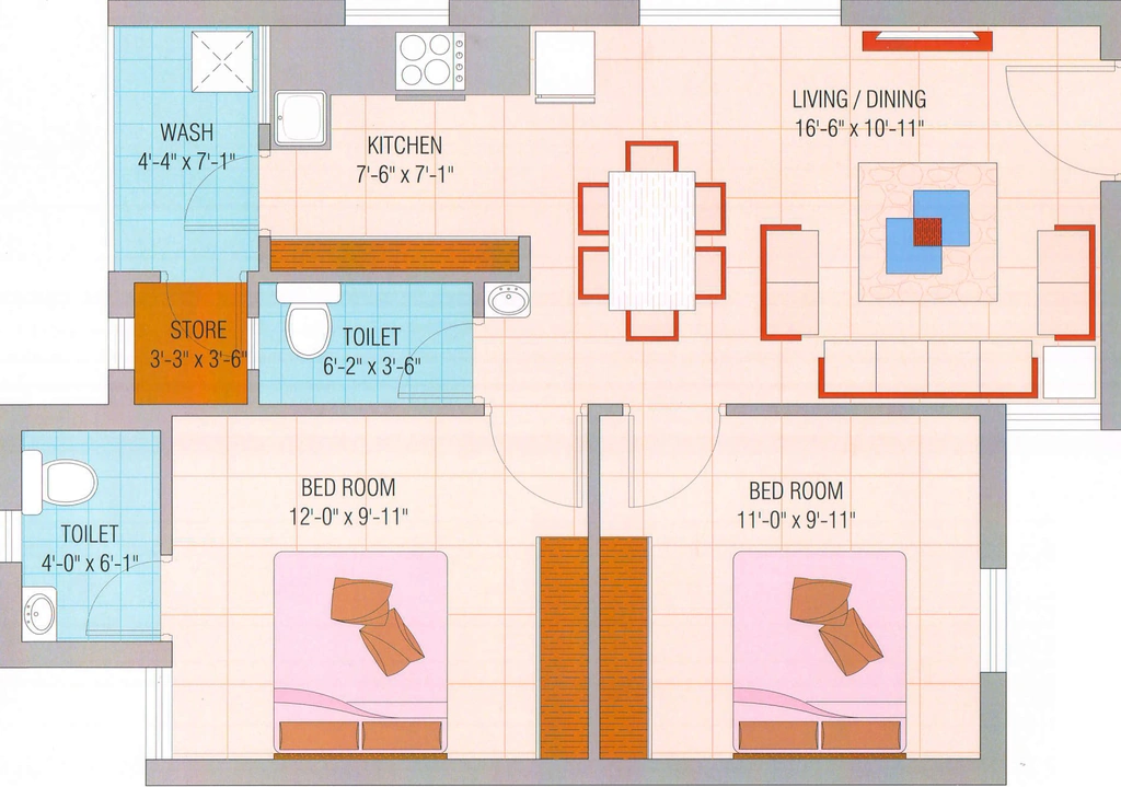 2 BHK Flat in Amee Palm City in null, Rajkot - Image 931664