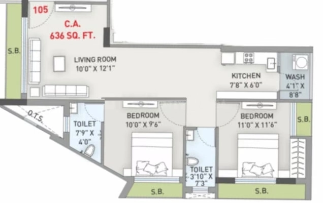 2 BHK Flat in Ami Luxuria in Rail Nagar, Rajkot - Image 931666