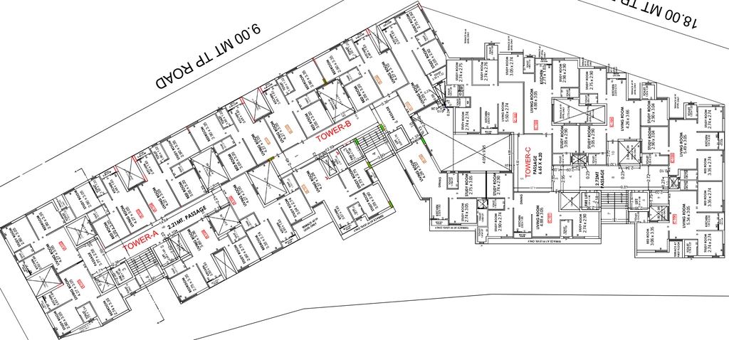 Floor Plan of Ami Luxuria in Rail Nagar, Rajkot - Image 436715