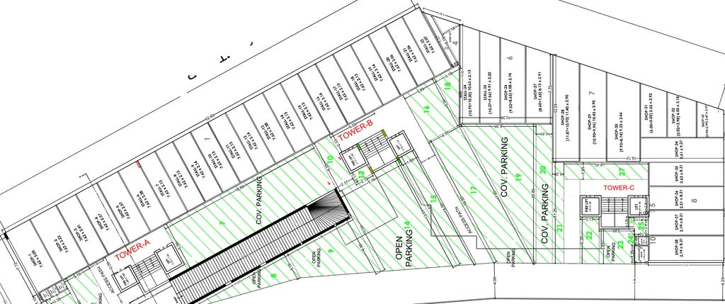 Floor Plan of Commercial Ami Luxuria in Rail Nagar, Rajkot - Image 436721
