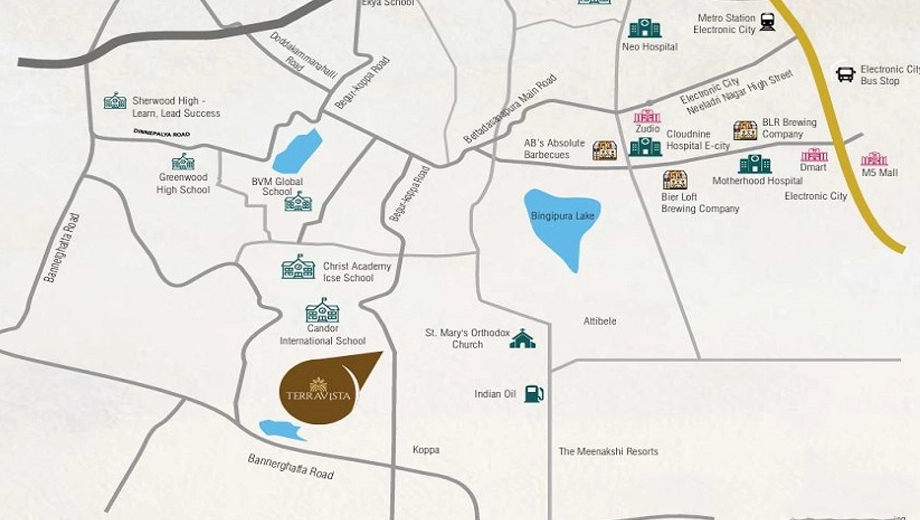 Location of MJ Terra Vista in Begur, Bangalore - Image 436770