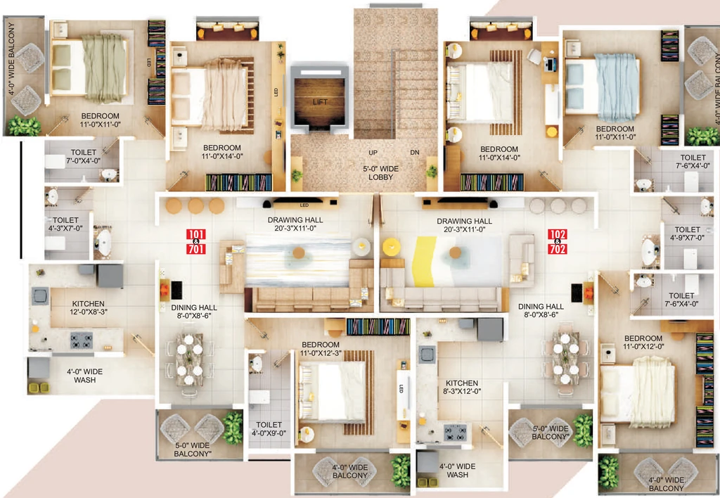 Floor Plan of Shubh Residency 3 in New Manish Nagar, Nagpur - Image 436818