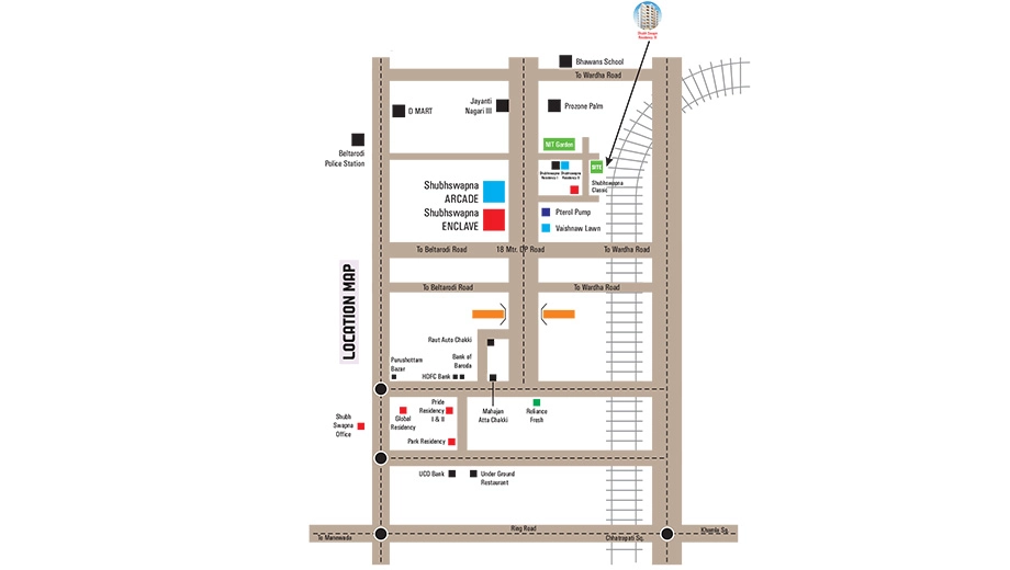 Location of Shubh Residency 3 in New Manish Nagar, Nagpur - Image 436817