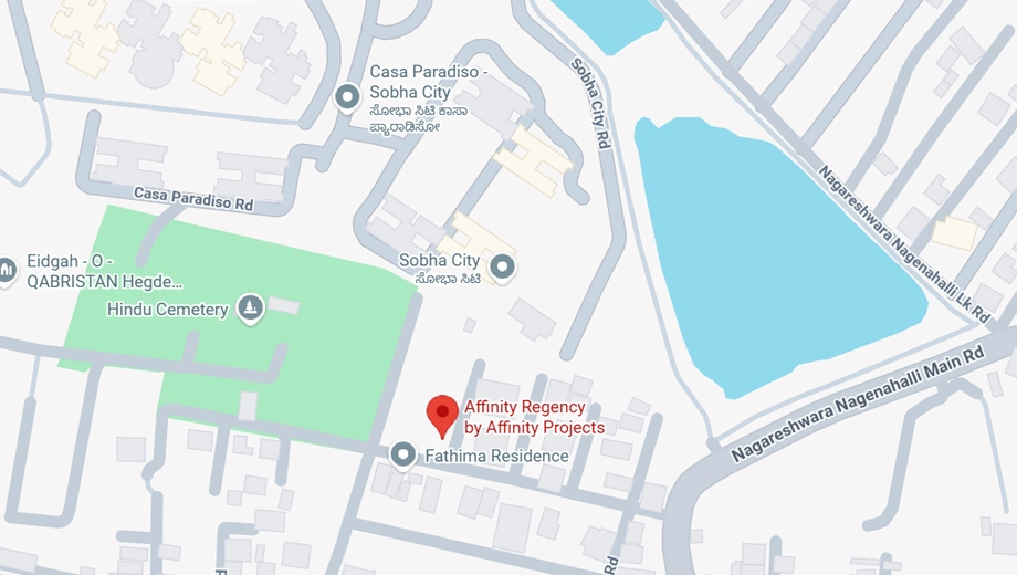 Location of Affinity Regency Park in Thanisandra, Bangalore - Image 436848