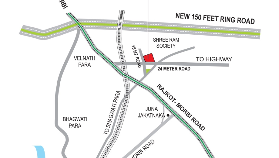 Location of Ashirwad Square in null, Rajkot - Image 436859