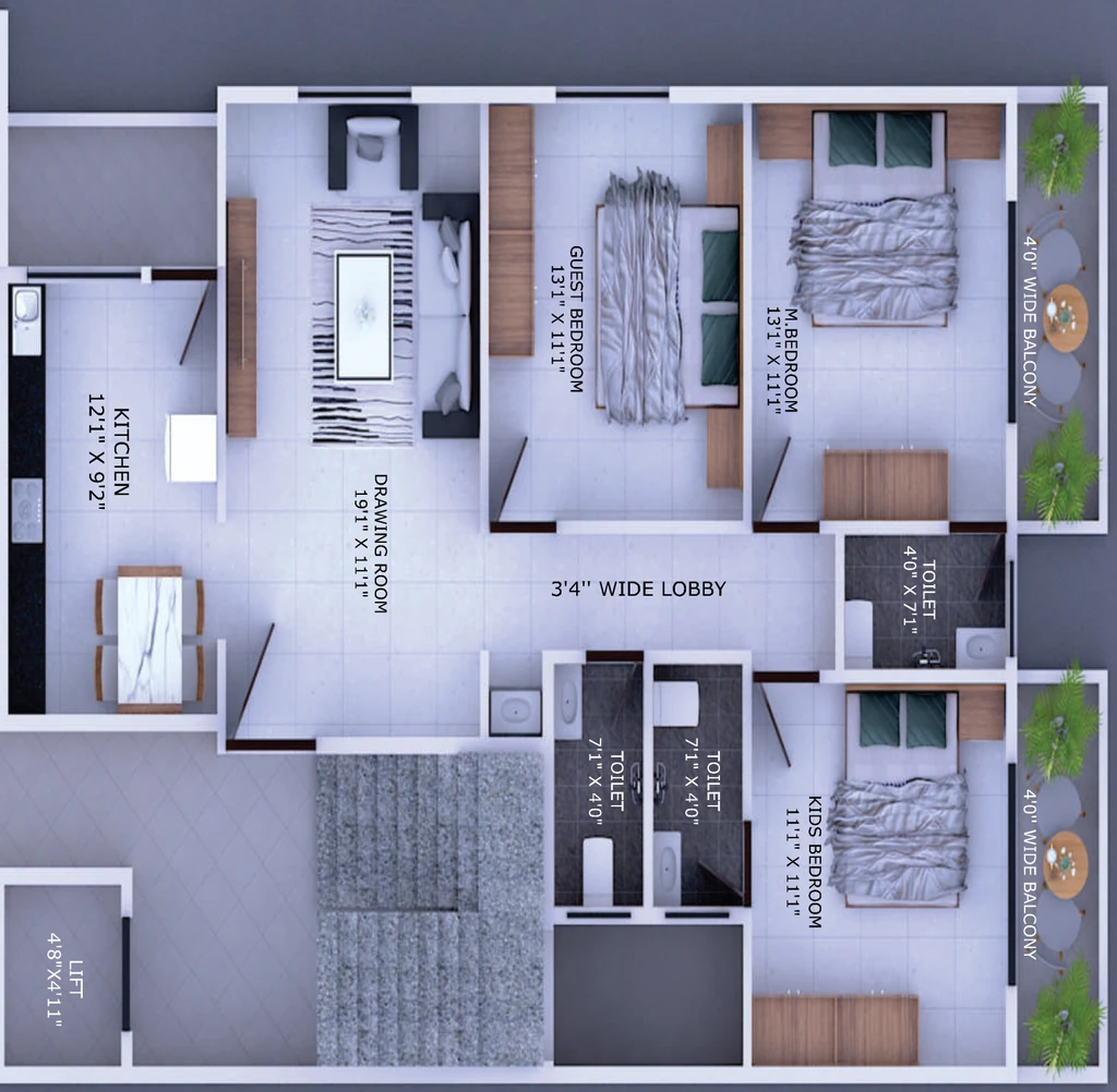 3 BHK Flat in Suncity Ashok Enclave in null, Nagpur - Image 931728