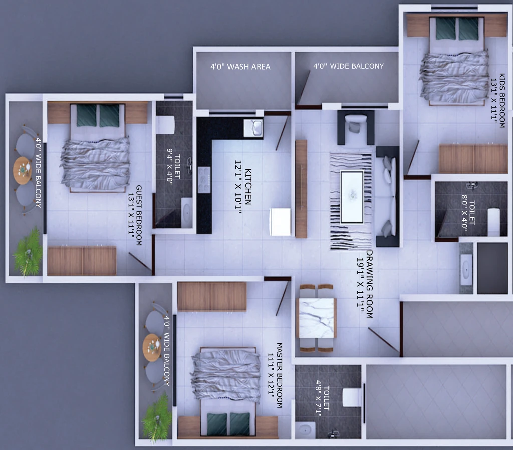 3 BHK Flat in Suncity Ashok Enclave in null, Nagpur - Image 931729