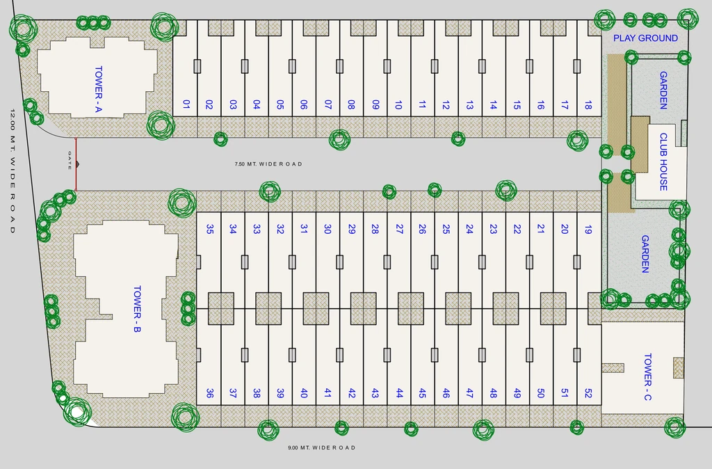 Master Plan of Avadh Shantivan Residency in Rail Nagar, Rajkot - Image 436889