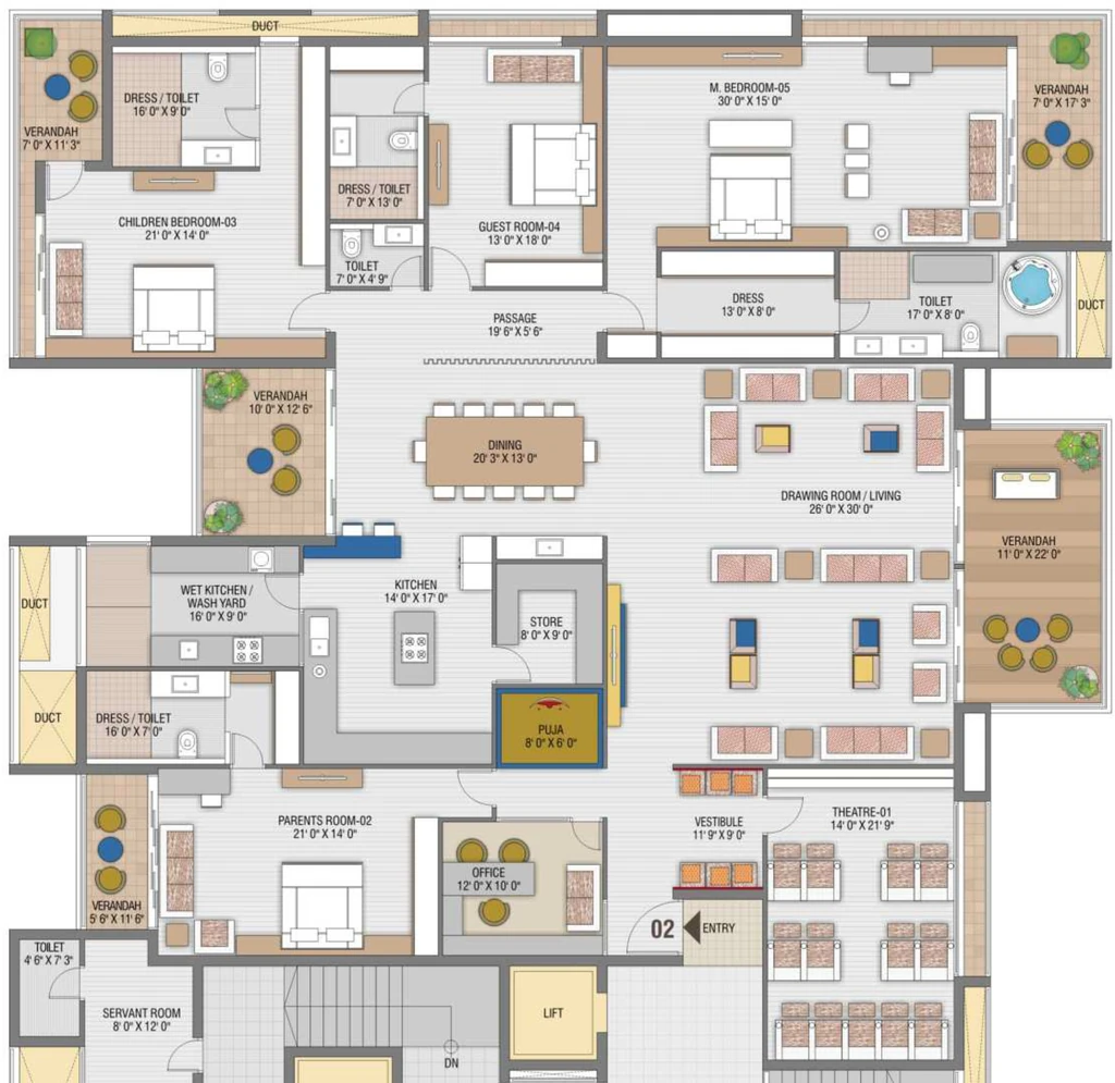 5 BHK Flat in Decora West Hills in Kalavad Road, Rajkot - Image 931742
