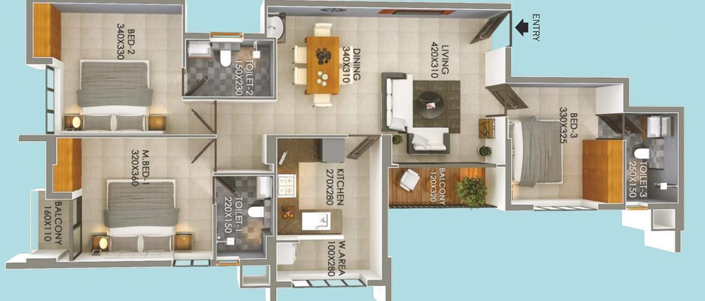 3 BHK Flat in Varma Suburban in Menamkulam, Thiruvananthapuram - Image 931759