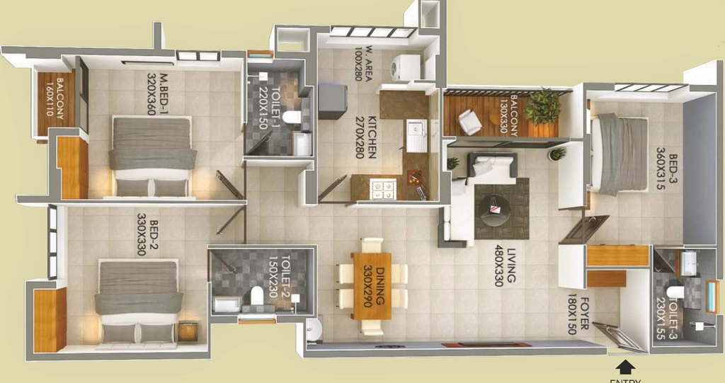 3 BHK Flat in Varma Suburban in Menamkulam, Thiruvananthapuram - Image 931760