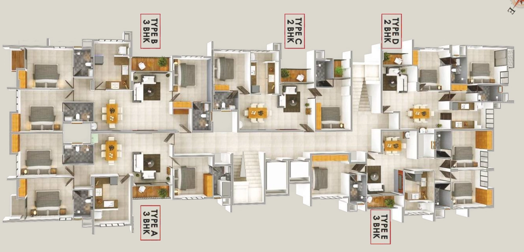Floor Plan of Varma Suburban in Menamkulam, Thiruvananthapuram - Image 436955