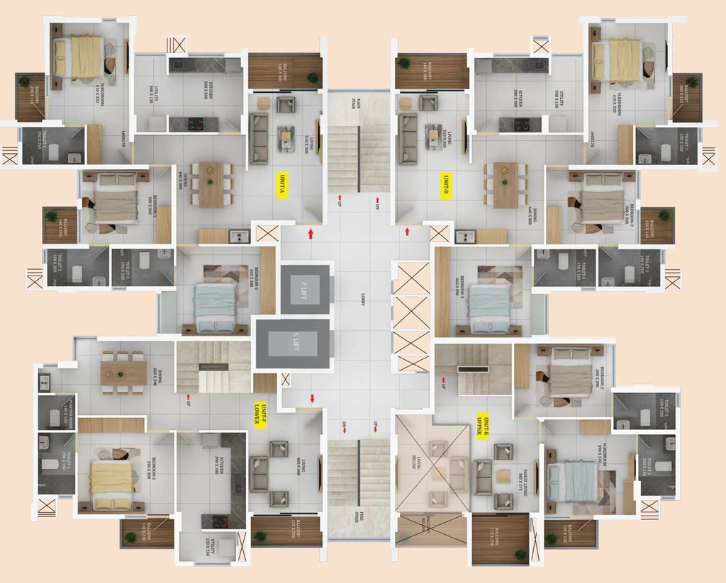 Floor Plan of Varma Trident in null, Thiruvananthapuram - Image 436965
