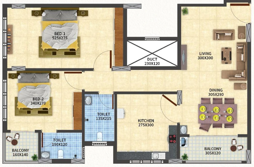 2 BHK Flat in Vfive Midcity in Vazhuthacaud, Thiruvananthapuram - Image 931768