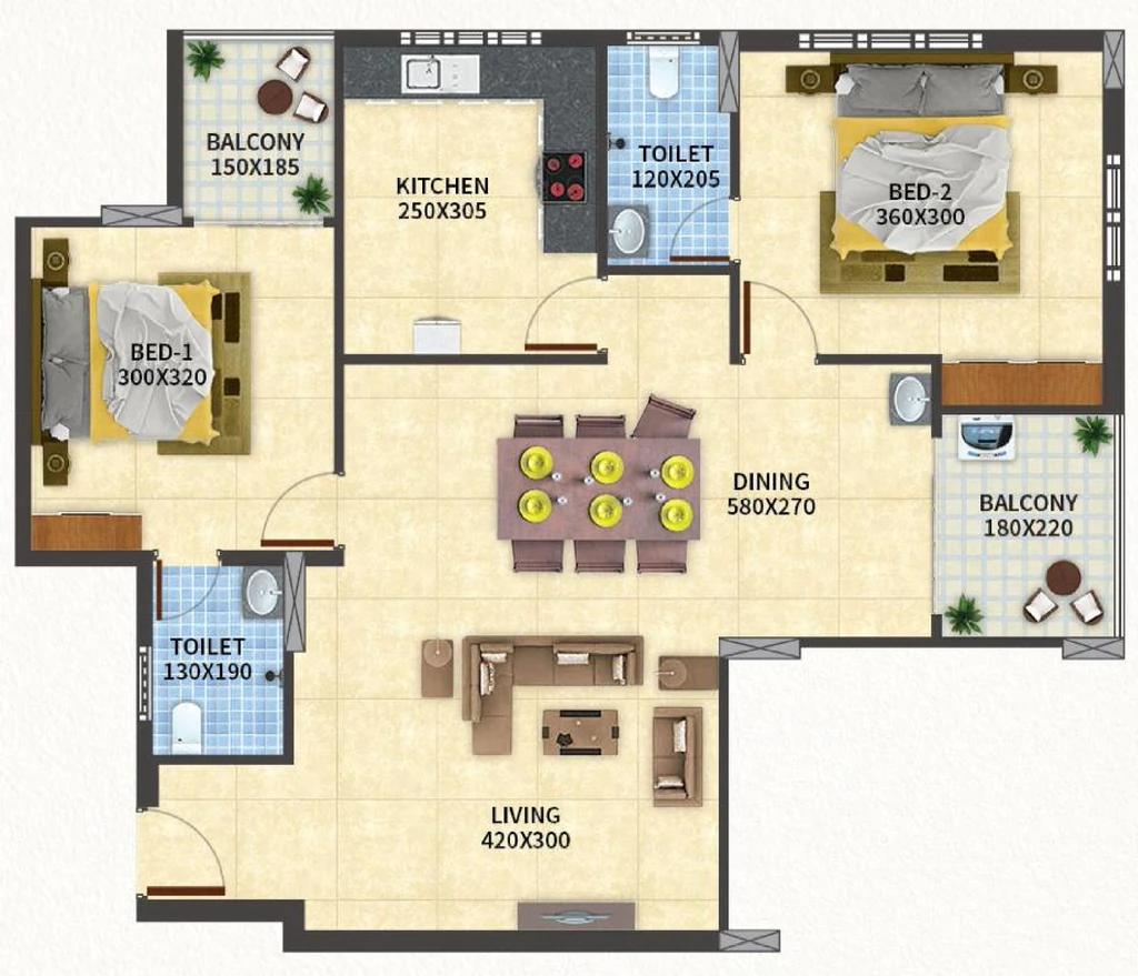2 BHK Flat in Vfive Midcity in Vazhuthacaud, Thiruvananthapuram - Image 931770