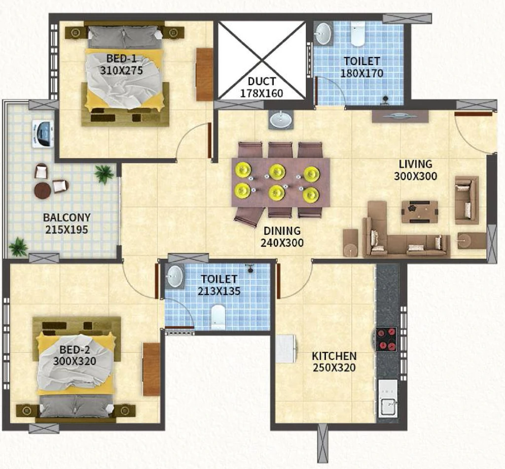 2 BHK Flat in Vfive Midcity in Vazhuthacaud, Thiruvananthapuram - Image 931767