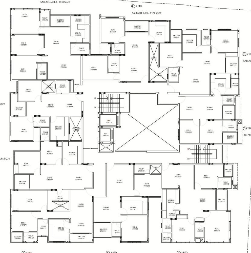 Floor Plan of Vfive Midcity in Vazhuthacaud, Thiruvananthapuram - Image 436976