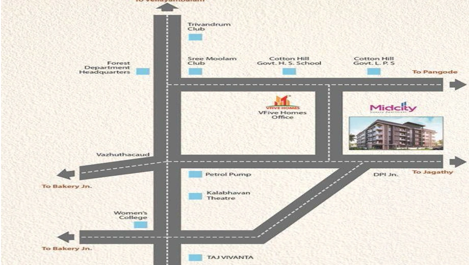Location of Vfive Midcity - Image 436975