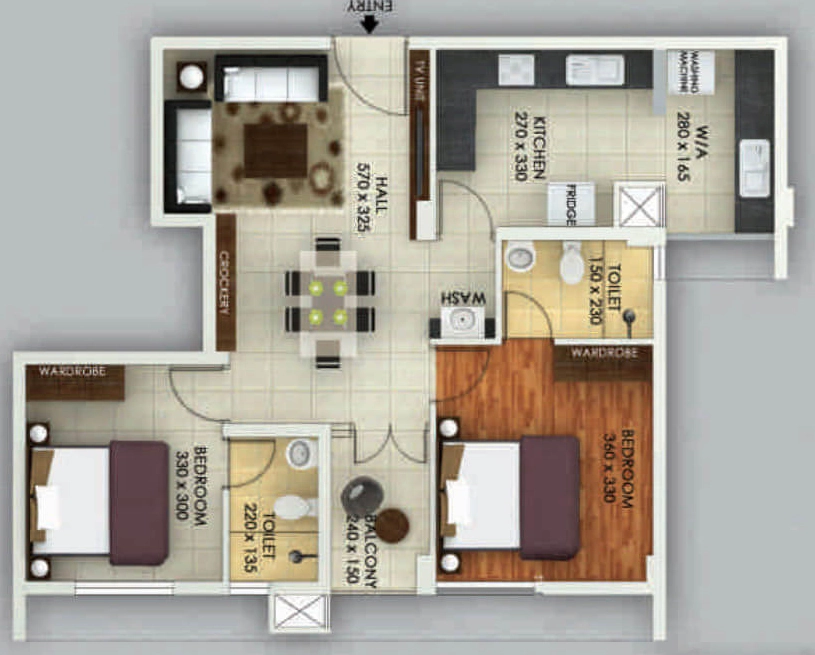 2 BHK Flat in Vivian Suites in Mannanthala, Thiruvananthapuram - Image 931774