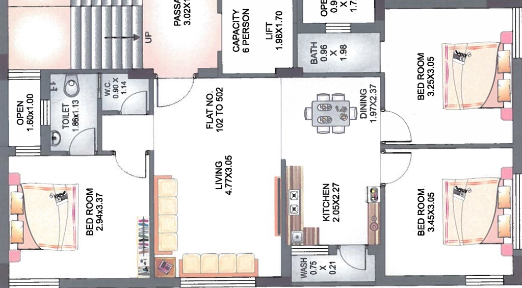 3 BHK Flat in Dream Apple A and B in null, Rajkot - Image 931743