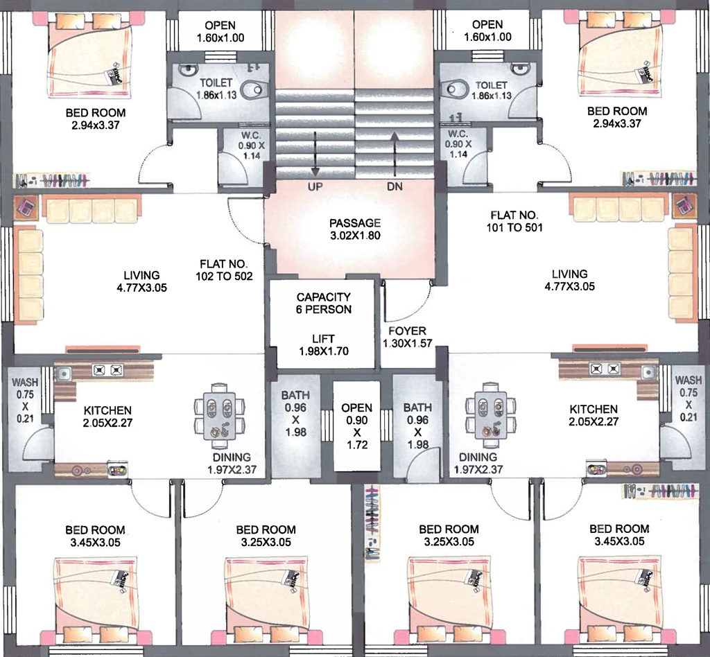 Floor Plan of Dream Apple A and B in null, Rajkot - Image 436903