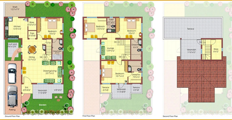 4 BHK House/Villa in Shree Golden City in Jatkhedi, Bhopal - Image 931808