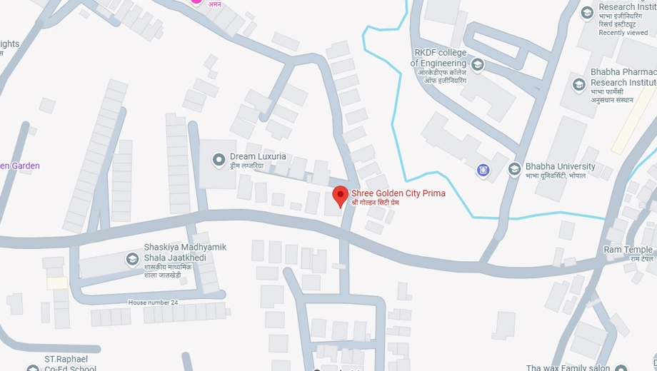 Location of Shree Golden City Prima in Jatkhedi, Bhopal - Image 437242