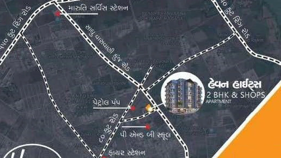 Location of Commercial Heaven Heights in Mavdi, Rajkot - Image 436943