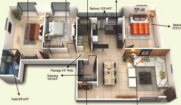 3 BHK Flat in AP Park Avenue in Jatkhedi, Bhopal - Image 931847