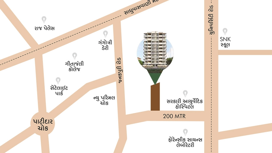 Location of Mahavir Amidhara in null, Rajkot - Image 436987