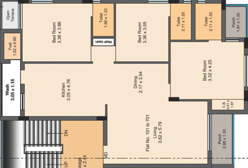 3 BHK Flat in Matru Vasudha in null, Rajkot - Image 931779