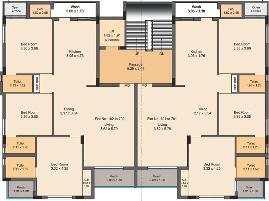 Floor Plan of Matru Vasudha in null, Rajkot - Image 437002