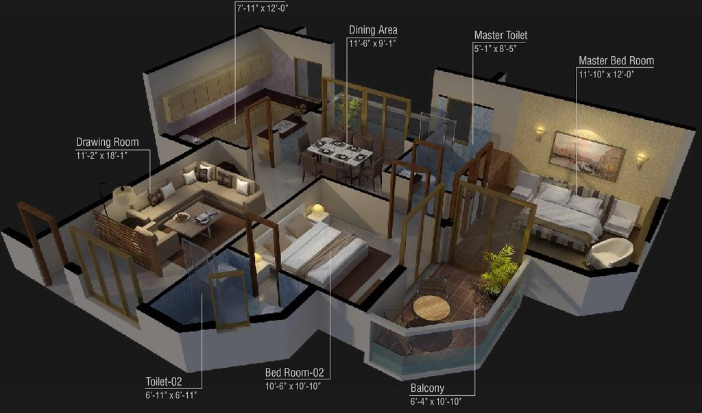 2 BHK Flat in Shri Balaji Swastik Grand in Jatkhedi, Bhopal - Image 931842