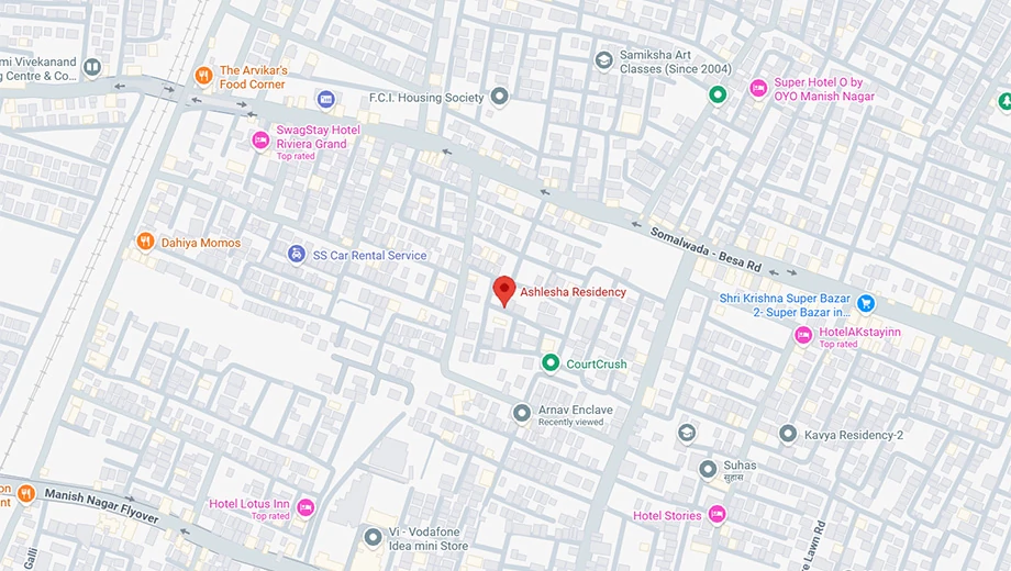 Location of Trinetra Ashlesha Residency in Manish Nagar, Nagpur - Image 437033