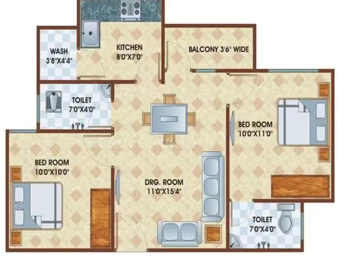 2 BHK Flat in Chinarr Nest in Kolar Road, Bhopal - Image 931840