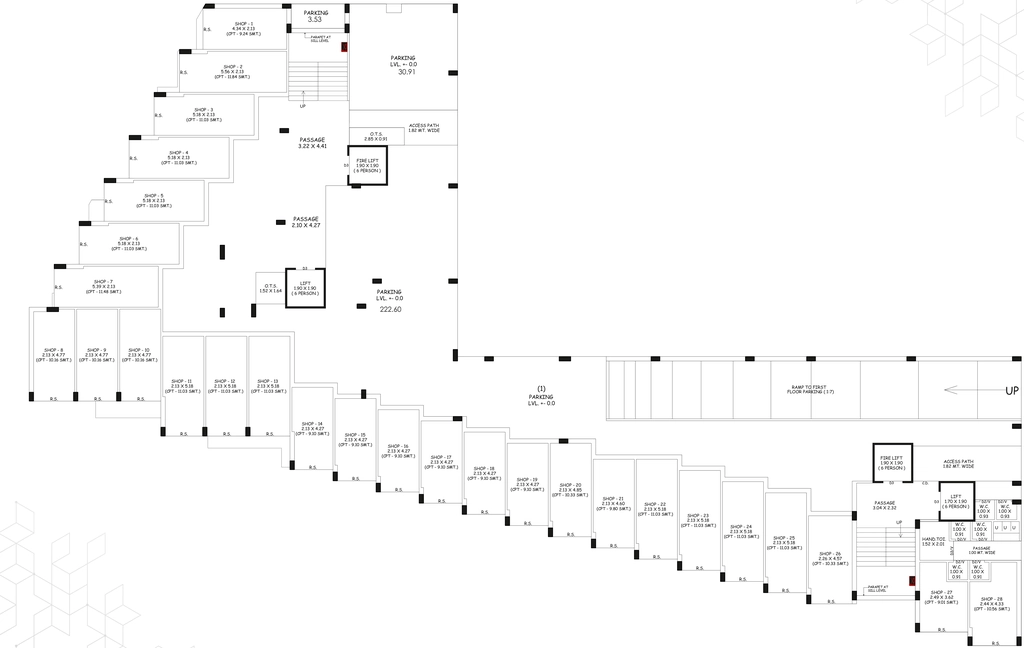 Floor Plan of Commercial Nath Safar Pride in Rail Nagar, Rajkot - Image 437051
