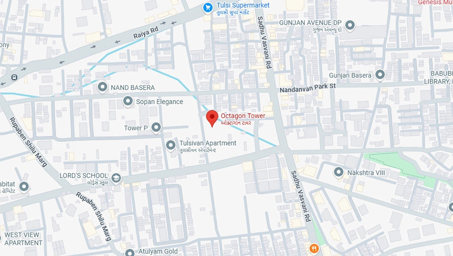 Location of Octagon Tower in Yogi Nagar, Rajkot - Image 437057