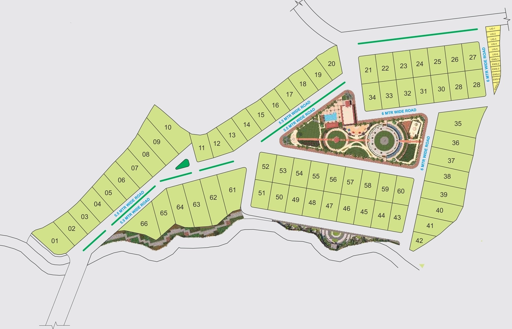 Master Plan of Darsh Model Town in Hoshangabad Road, Bhopal - Image 437201