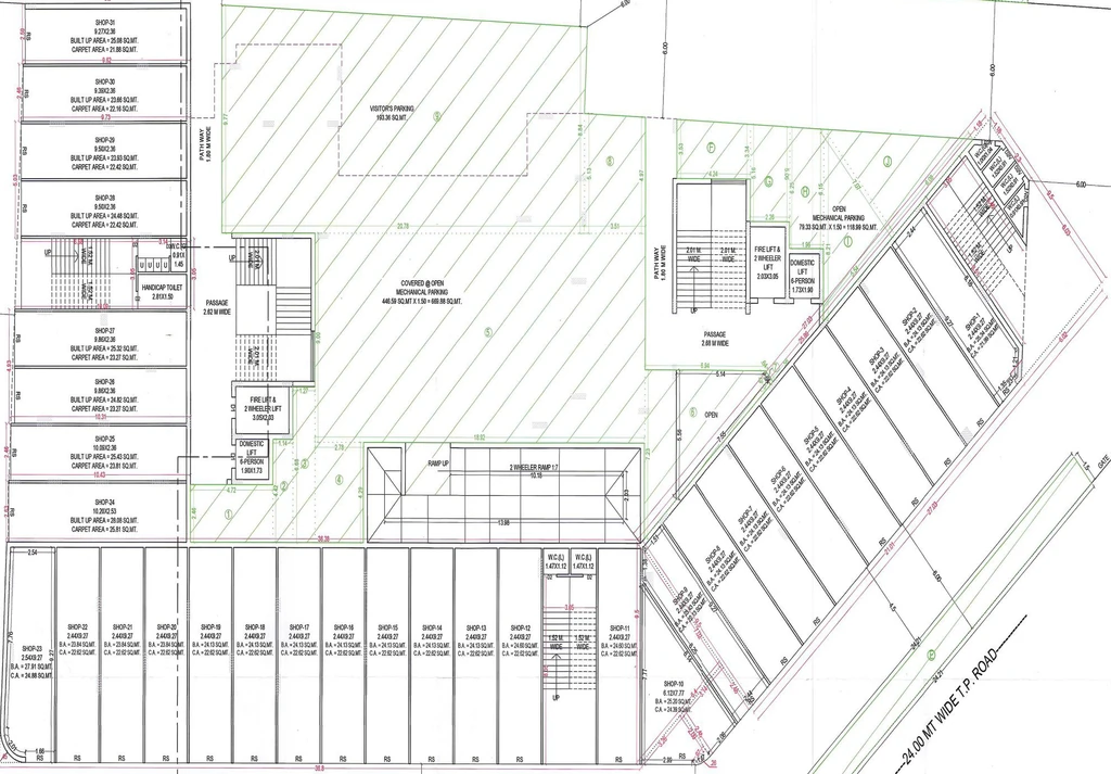 Floor Plan of Commercial Rcon Pacific Star in Rail Nagar, Rajkot - Image 437093