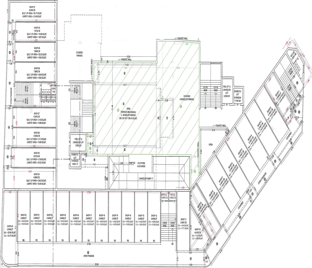 Floor Plan of Commercial Rcon Pacific Star in Rail Nagar, Rajkot - Image 437094