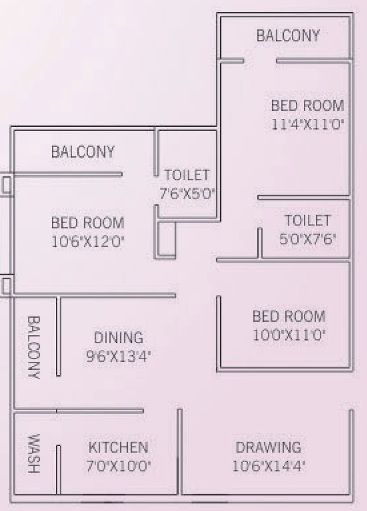 3 BHK Flat in Garuda Janki Galaxy in Kolar Road, Bhopal - Image 931811