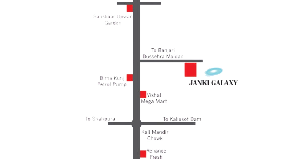 Location of Garuda Janki Galaxy in Kolar Road, Bhopal - Image 437150