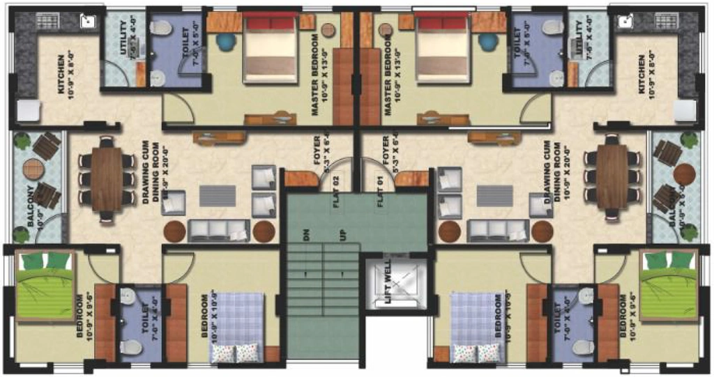 Floor Plan of Shriram Residency in Manish Nagar, Nagpur - Image 437111