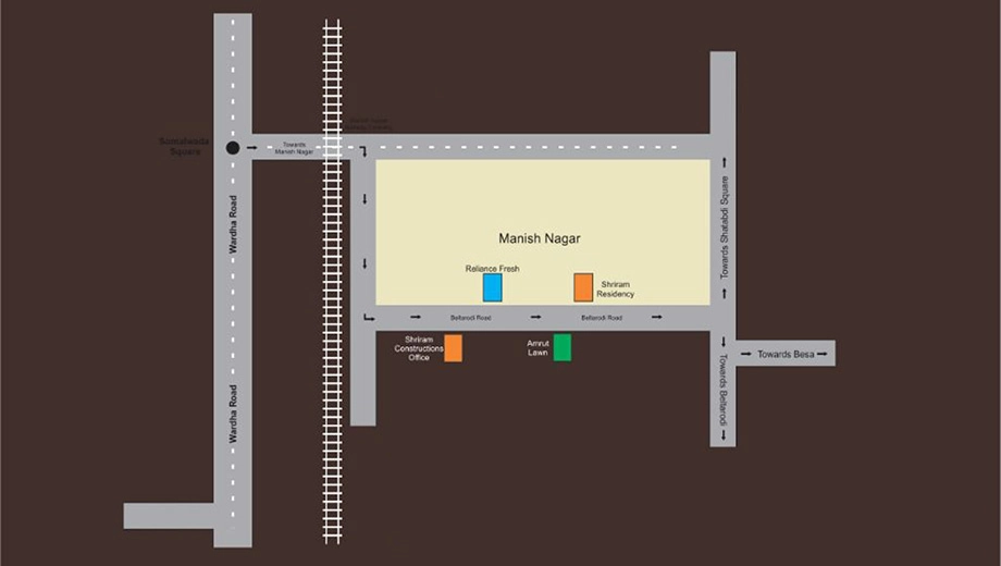 Location of Shriram Residency in Manish Nagar, Nagpur - Image 437110