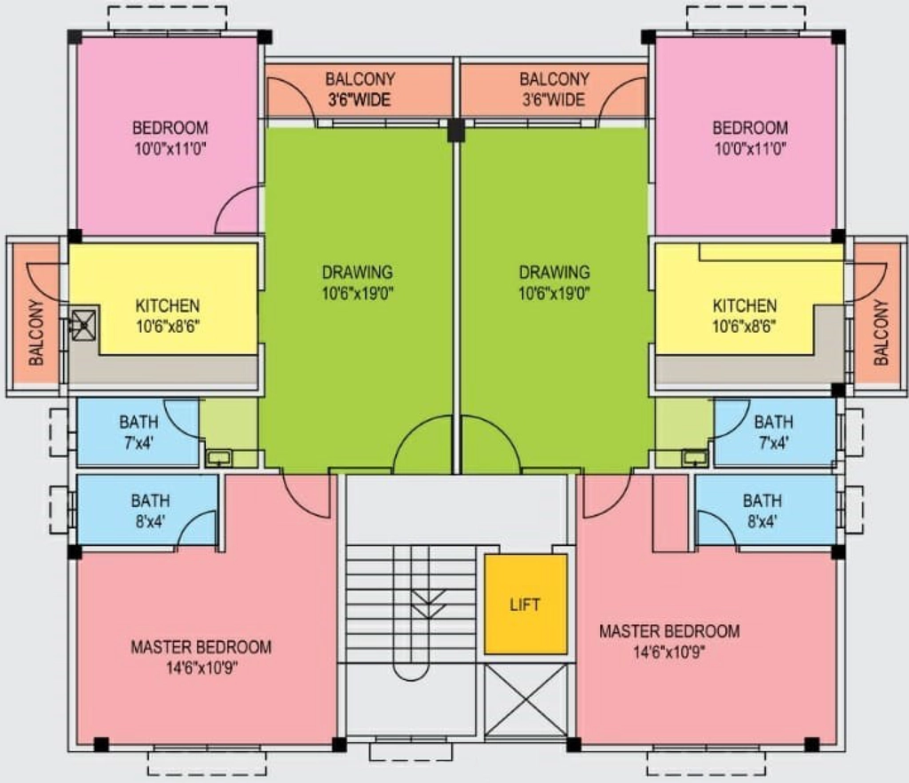 Floor Plan of Sri Nirmal Madhav Apartment 4 in Manish Nagar, Nagpur - Image 437129
