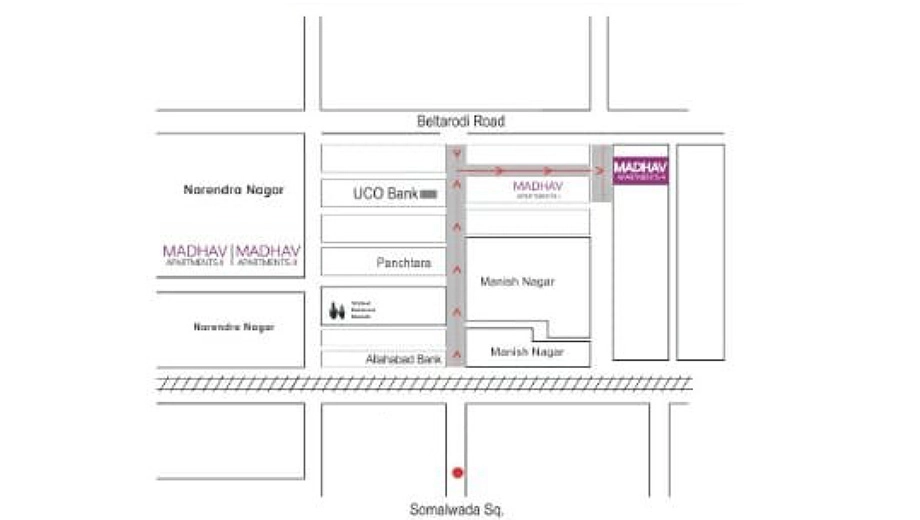Location of Sri Nirmal Madhav Apartment 4 in Manish Nagar, Nagpur - Image 437127