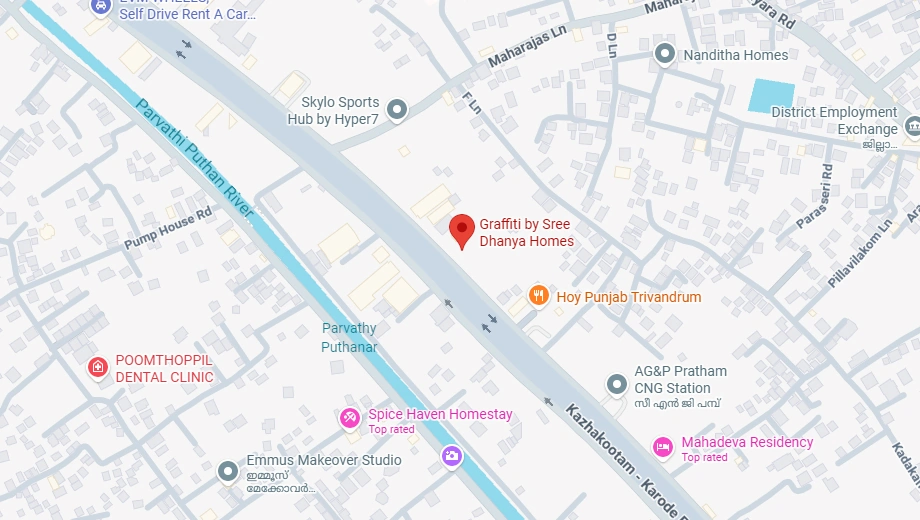 Location of Sree Dhanya Graffiti in Venpalavattom, Thiruvananthapuram - Image 437251