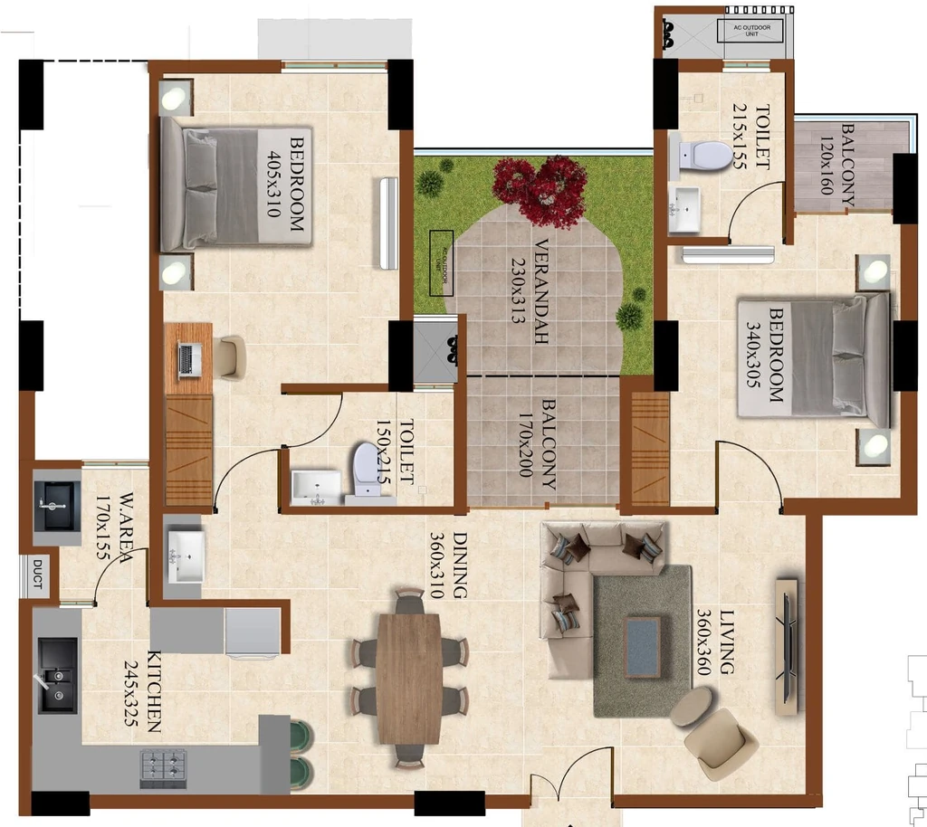 2 BHK Flat in Sree Dhanya Pink in Venpalavattom, Thiruvananthapuram - Image 931880
