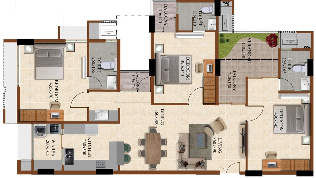 3 BHK Flat in Sree Dhanya Pink in Venpalavattom, Thiruvananthapuram - Image 931881