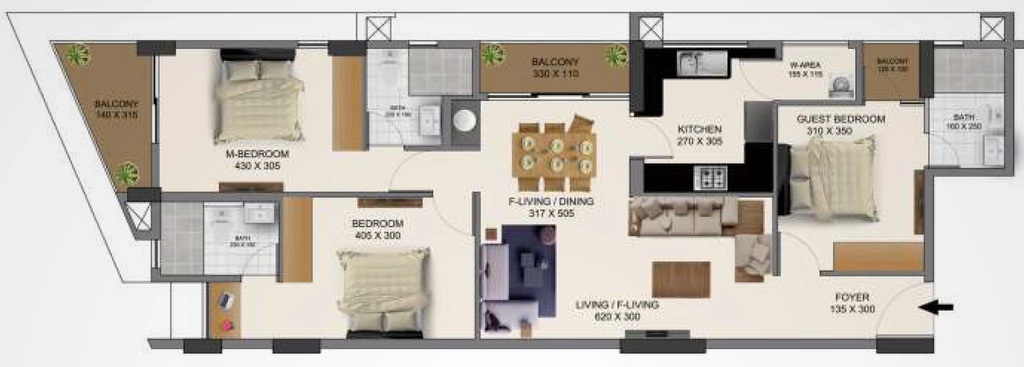 3 BHK Flat in Sree Dhanya Rome in Muttada, Thiruvananthapuram - Image 931885